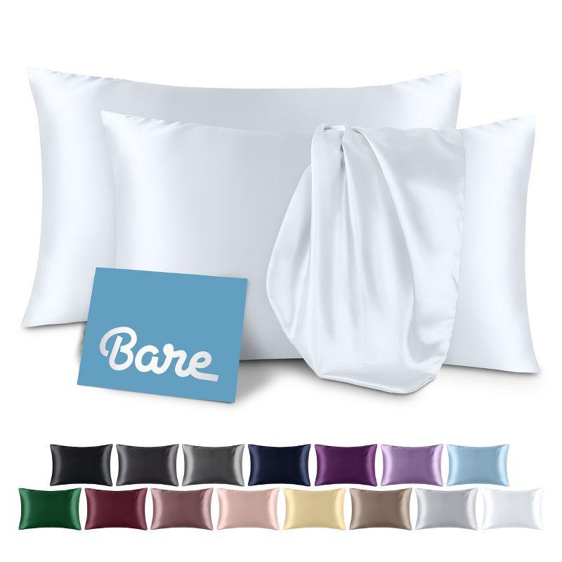 Bare Home Soft Poly Satin Pillowcase Set
