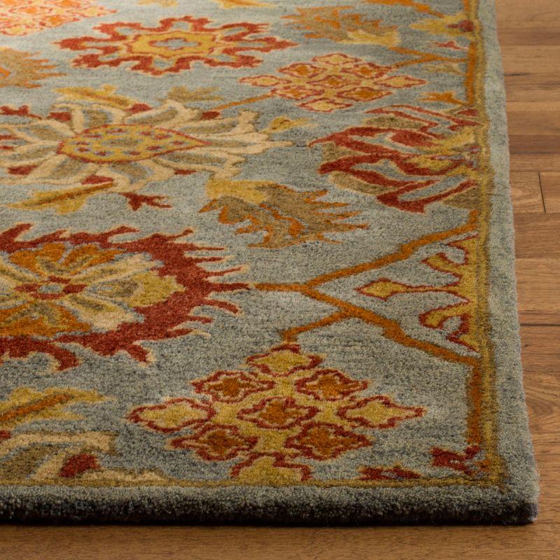 Hand-Tufted Artisan Blue Wool 8' x 10' Rectangular Area Rug