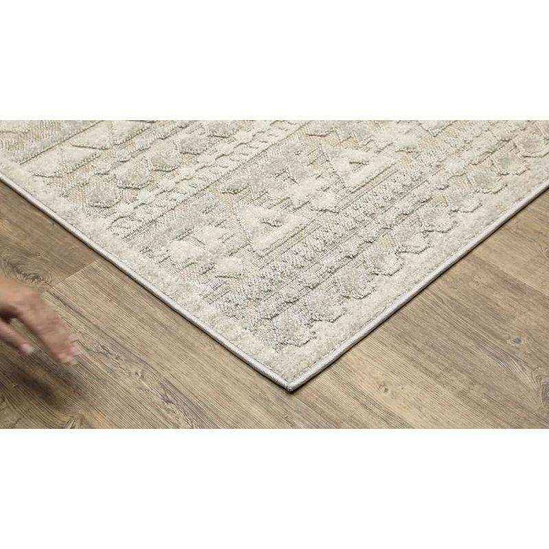 Captiv8e Designs 7'10"x10'10" Tiana Tone on Tone Beige/Ivory Area Rug