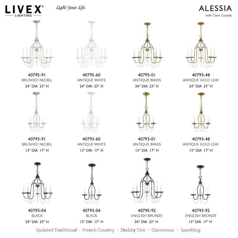 Livex Lighting Alessia 3 - Light Chandelier in  Antique Gold Leaf