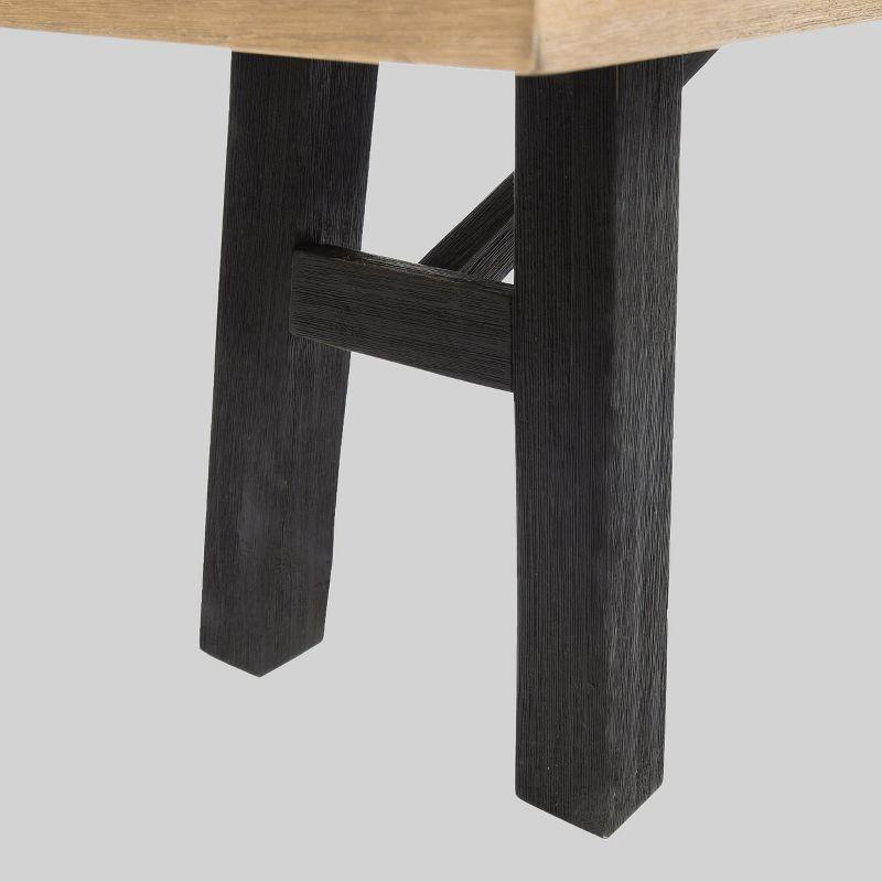 Bettina Acacia Wood Patio Bench - Gray - Christopher Knight Home