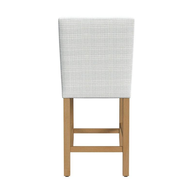 Classic Mini Grid Pattern Upholstered Counter Height Barstool - HomePop