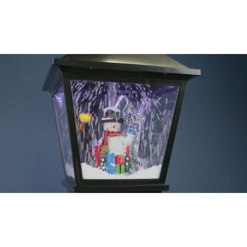 Northlight Seasonal Lighted and Musical Wall Mounted Snowing Christmas Street Lamp