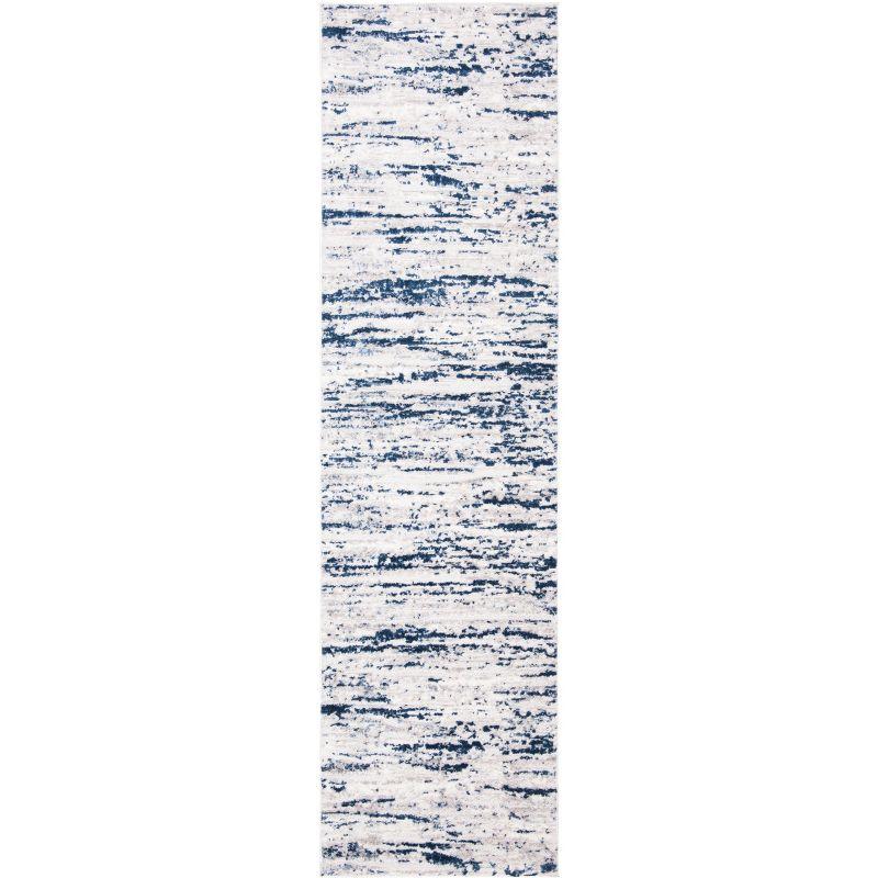 Amelia ALA768 Power Loomed Runner Rug - Grey/Navy - 2'2"x10' - Safavieh.