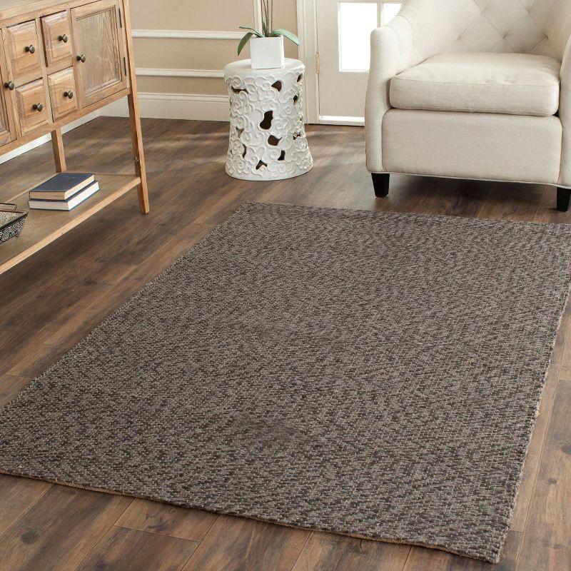 Hand-Knotted Artisanal Gray Jute Area Rug, 3' x 5'