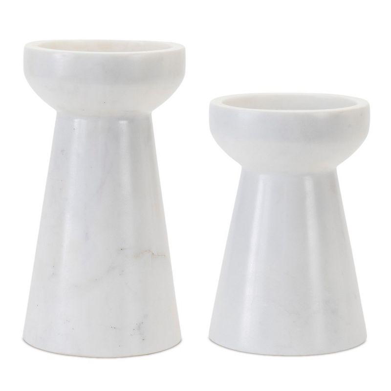 Melrose Marble Candle Holder (Set of 2)