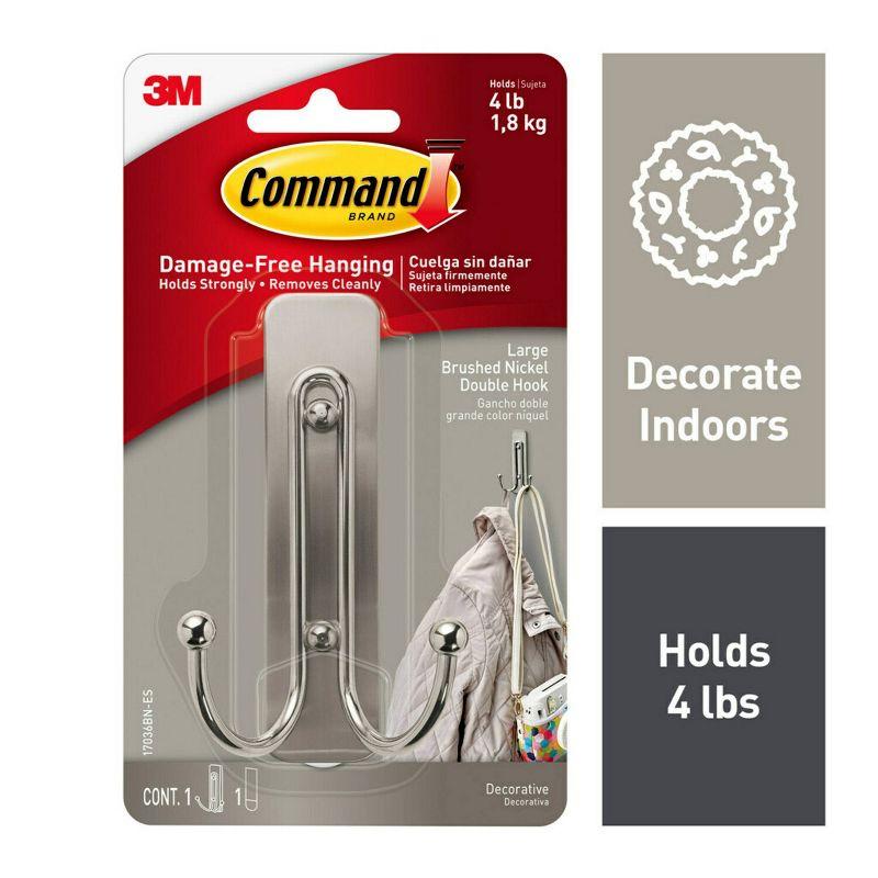 Command Large Sized Double Decorative Hooks