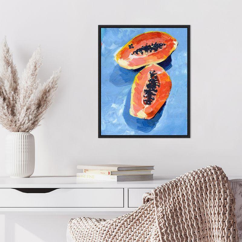 Amanti Art Bold Papaya II by Jennifer Paxton Parker Canvas Wall Art Print Framed 16 x 20-in.