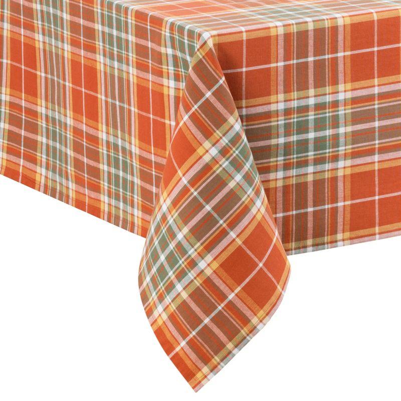 Elrene Hawley Plaid Harvest Cotton Tablecloth - Elrene Home Fashions