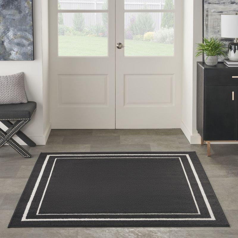 Nourison Essentials Bordered Indoor Outdoor Area Rug