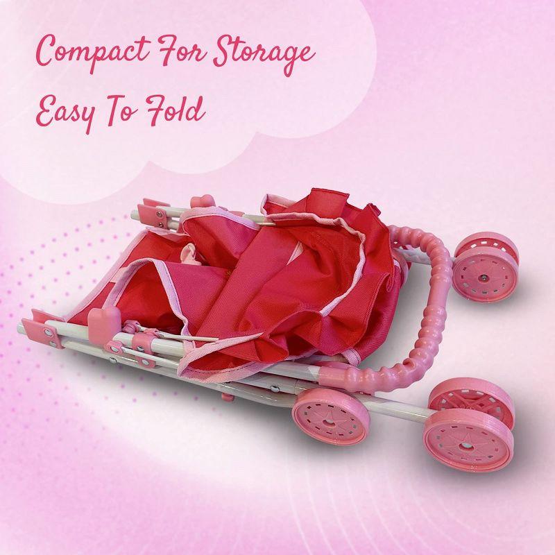 The New York Doll Collection Baby Doll Stroller My First Toy Stroller Pink