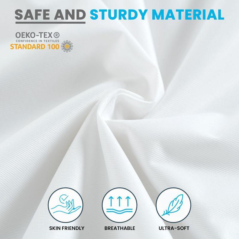 Lux Decor Collection Zippered Mattress Encasement Bed Bug Protective Waterproof Mattress Protector