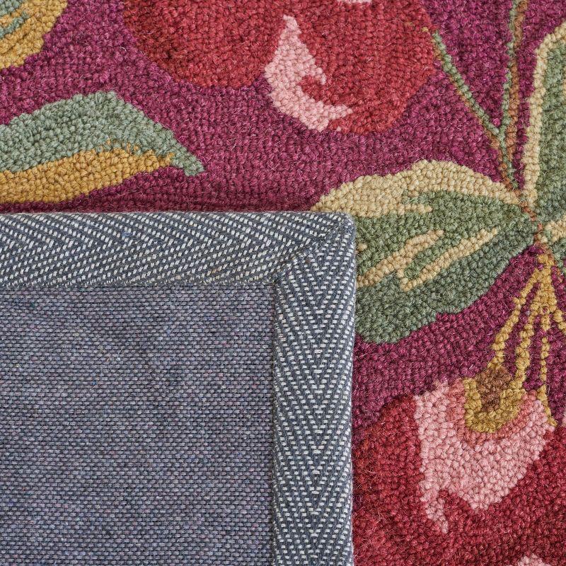 Chelsea HK210 Handmade Area Rug - 3'9"x5'9" - Burgundy - Safavieh