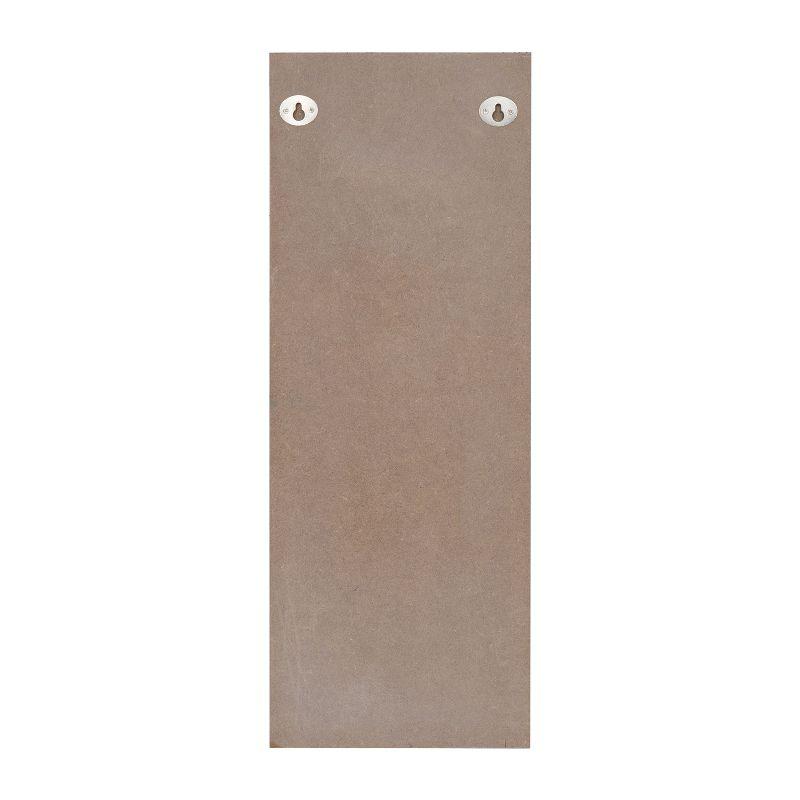 Kate and Laurel Oakly Rectangle Wood Wall Sconce, 7x18, White