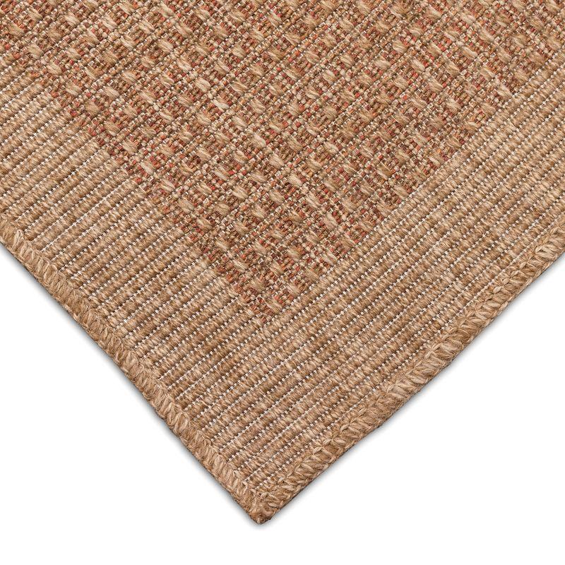 Liora Manne Sahara Texture Border Indoor/Outdoor Rug Terracotta 1'11" x 7'6".