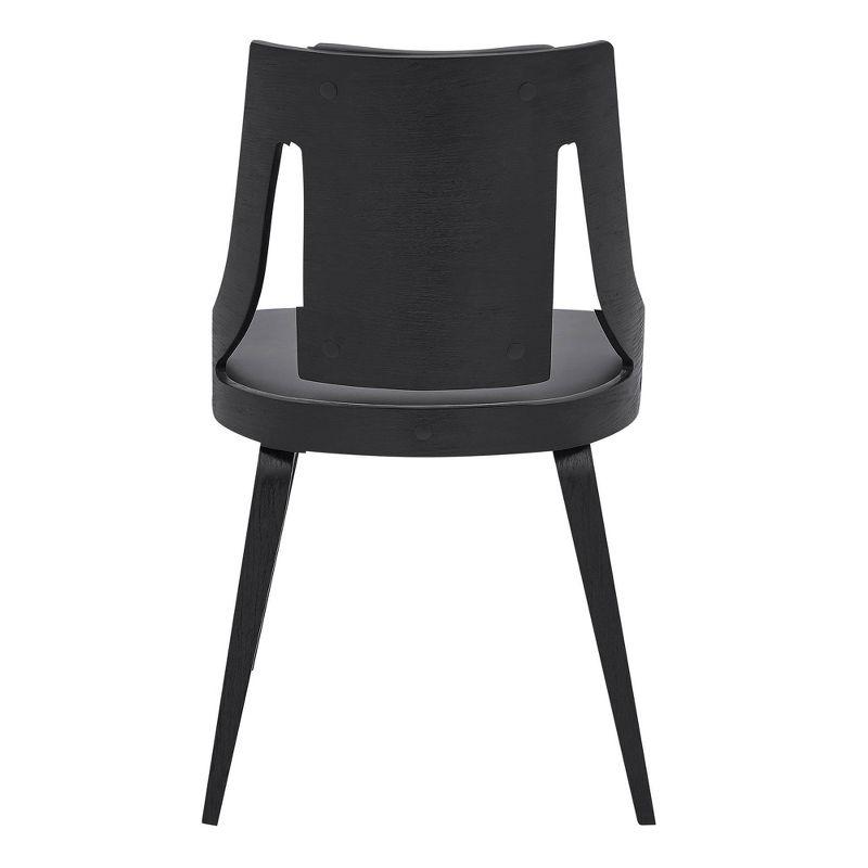 Set of 2 Aniston Faux Leather Wood Dining Chairs - Armen Living