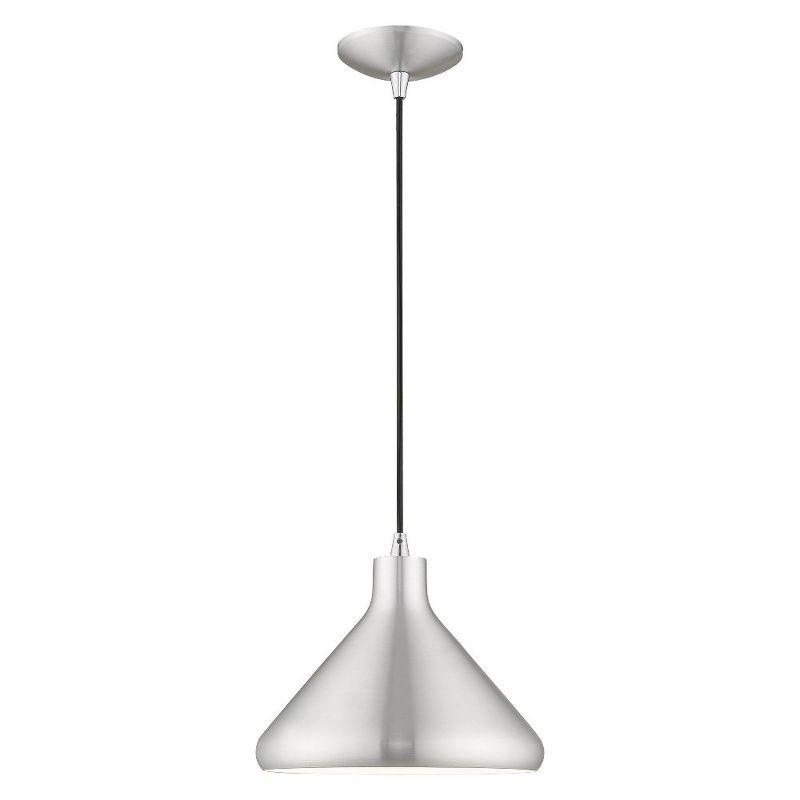 Contemporary Mini Cone Pendant Light in Brushed Aluminum