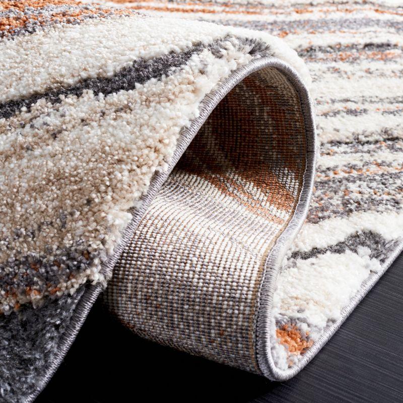 Cyrus Shag CYR134 Power Loomed Area Rug - Gray/Rust - 3'x5' - Safavieh.