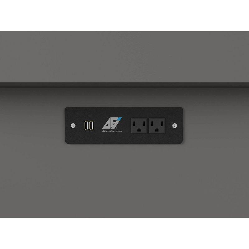 Queen Monroe Murphy Bed Chest with Memory Foam Mattress - AFI: USB Turbo Charger