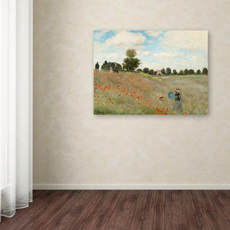 Claude Monet 'Wild Poppies Near Argenteuil' Canvas Art