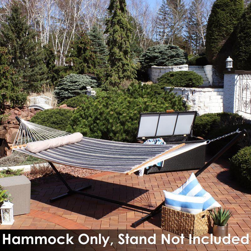 2-Person Quilted Polyester Spreader Bar Hammock