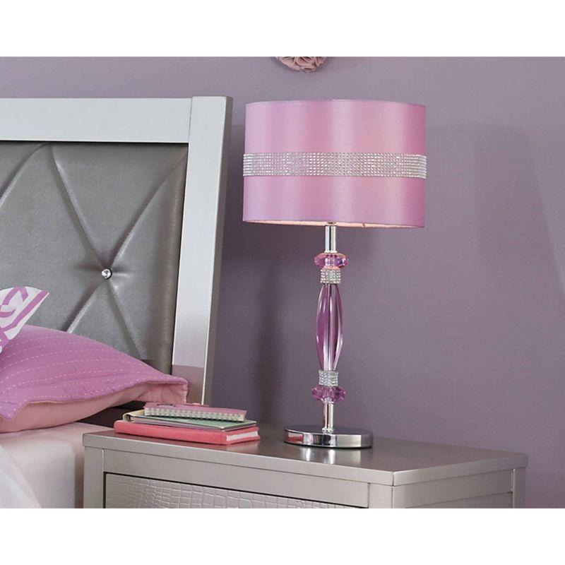 Signature Design by Ashley Nyssa Table Lamp Purple/Silver