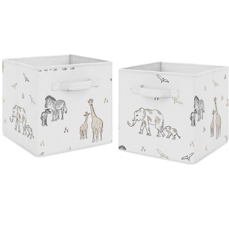 Serengeti Animals Fabric Storage Bin by Sweet Jojo Designs