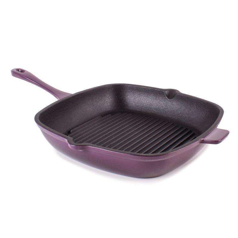 BergHOFF BergHOFF Neo 4 Pc Cast Iron Cookware Set with Fry Pan, Grill Pan, and 5Qt. Covered Dutch Oven