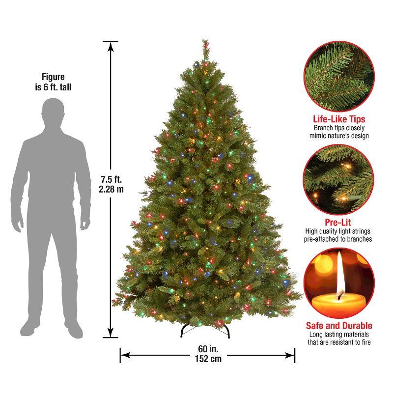 7.5' Prelit Winchester Pine Artificial Christmas Tree Multicolor Lights - National Tree Company