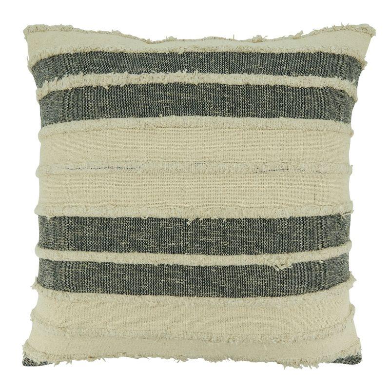 Striped Cotton Throw Pillow