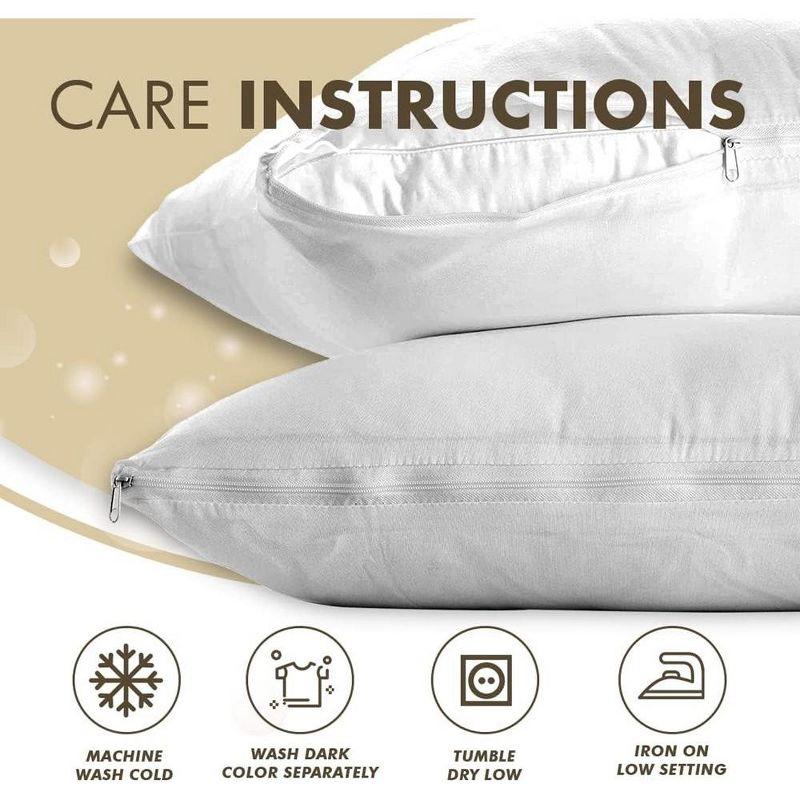 Circles Home White Zippered Pillow Protector - Queen