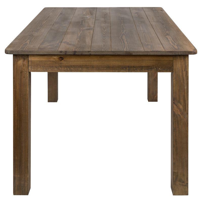 Merrick Lane Rectangular Antique Solid Pine Farm Dining Table