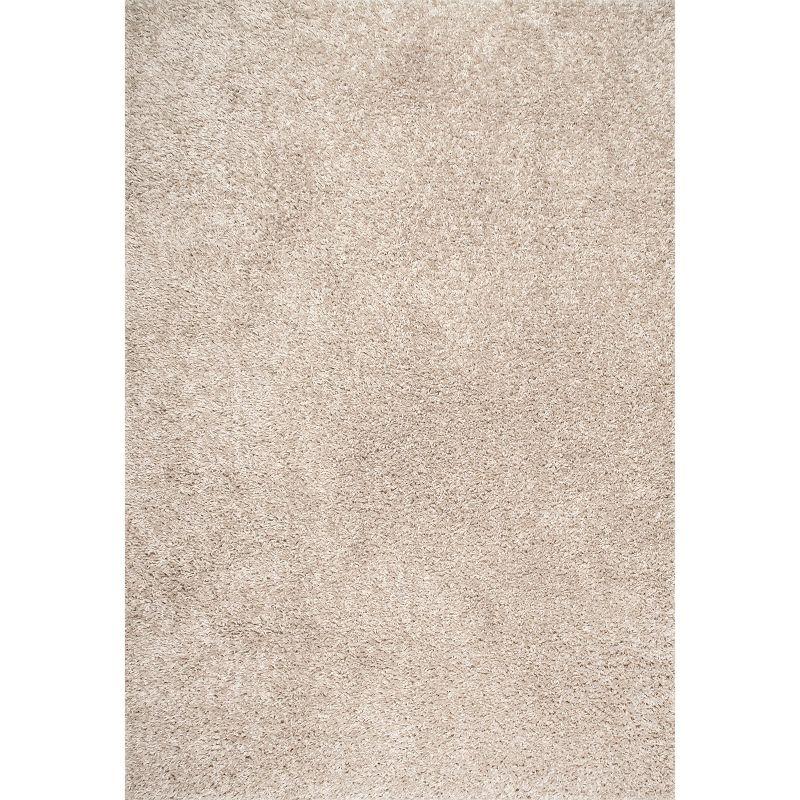 Nuloom Kara Solid 9x12 Shag Indoor Area Rug for Living Room Bedroom Dining Room Nursery, Beige