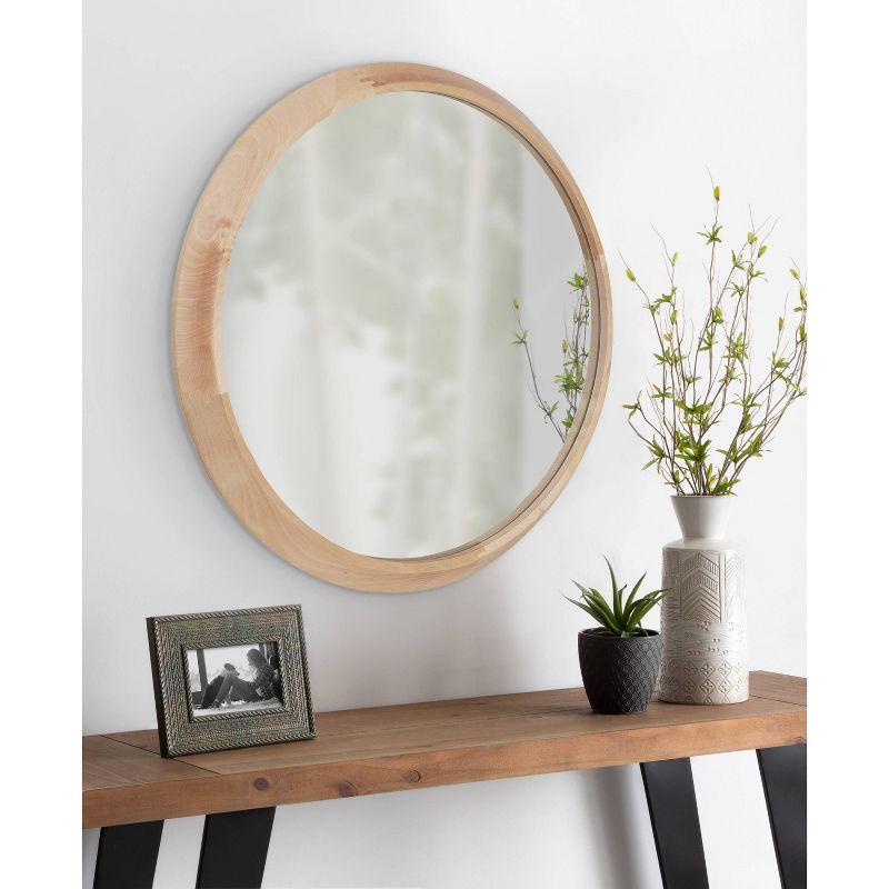 24" x 2" Uldrich Wood Framed Decorative Wall Mirror - Kate & Laurel All Things Decor