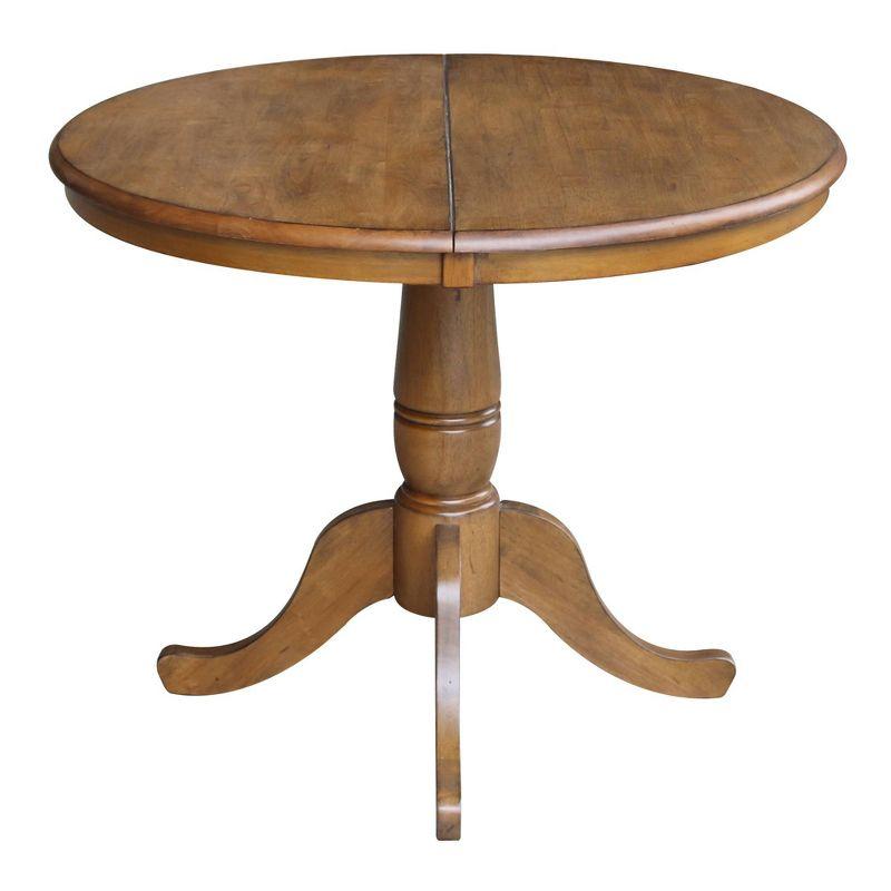 36" Round Dining Table with 12" Leaf - International Concepts