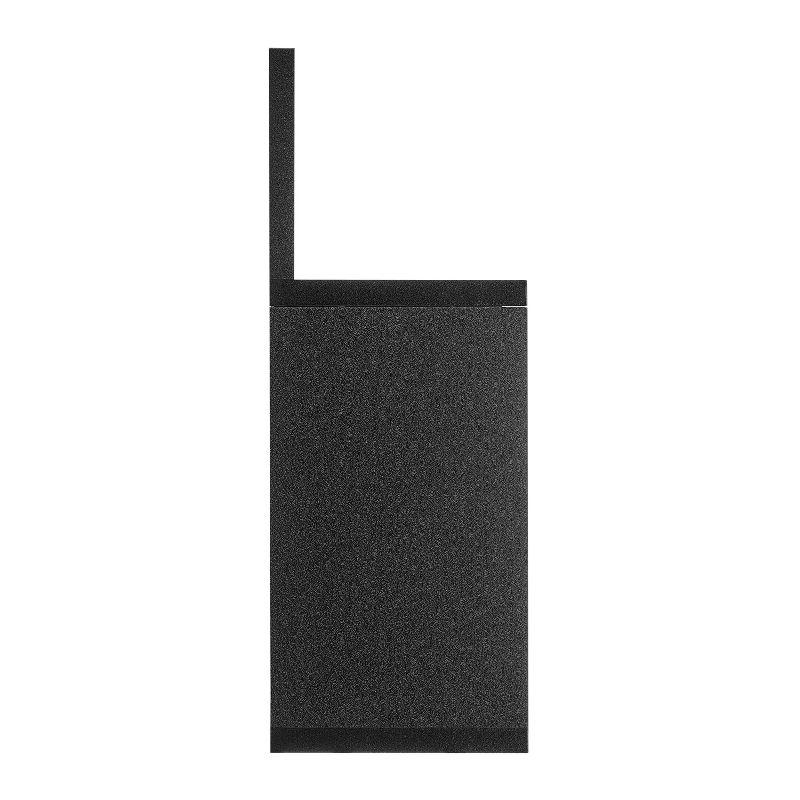 Danya B. 31.5" x 15.7" Modern 3 Cube Floating Wall Shelf with Display Ledge Black: Mid-Century Style, MDF & Iron