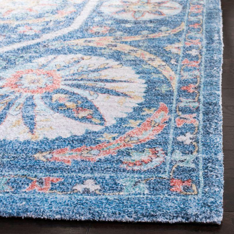 Saffron SFN551 Hand Loomed Area Rug - Blue/Creme - 3'x5' - Safavieh.