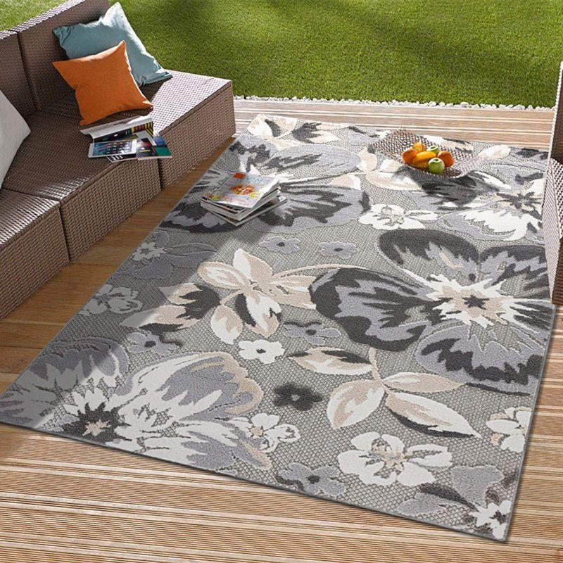 World Rug Gallery Bergamo Contemporary Floral Indoor/Outdoor Area Rug