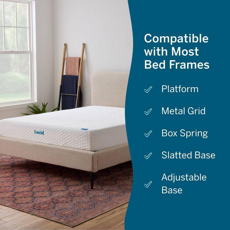 LUCID Medium Cooling Gel infused Memory Foam Mattress