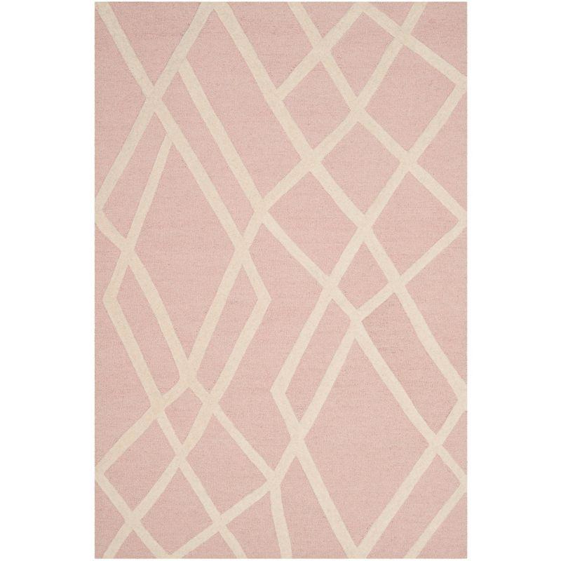 Safavieh Kids Abstract SFK905 Hand Tufted Indoor Accent Rug - Pink/Ivory - 4'x6' - Safavieh