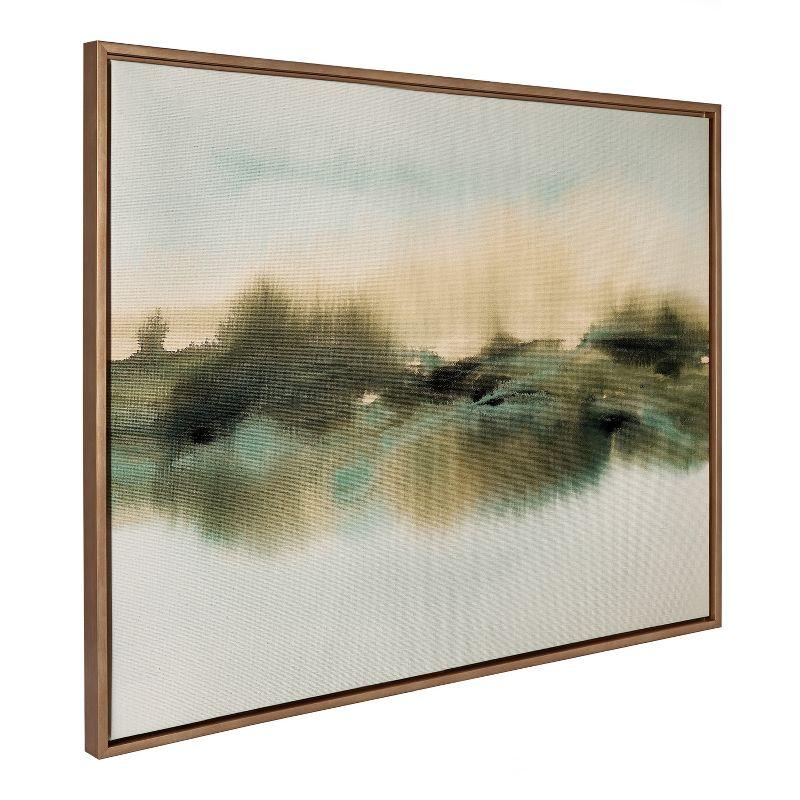 28" x 38" Sylvie Tranquil Meadows Framed Canvas by Amy Lighthall Gold - Kate & Laurel All Things Decor: Rustic Digital Art, Plastic Frame
