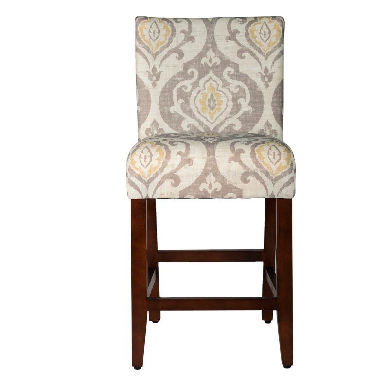 HomePop 24" Counter Height Barstool Natural : Upholstered, Wood Legs, Easy to Assemble