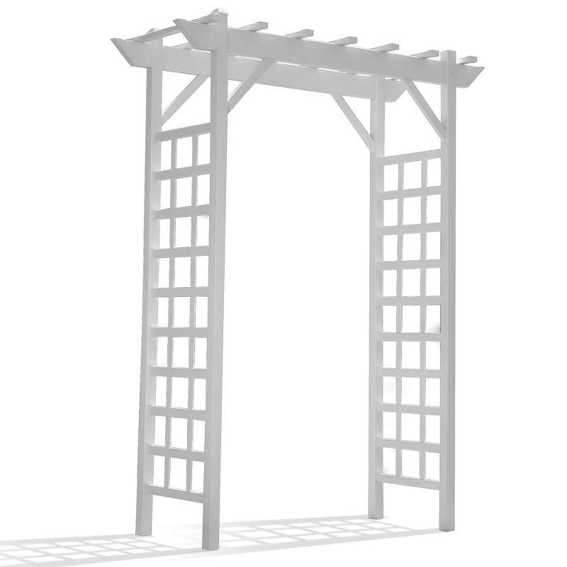 Dura-Trel Providence 28'' W x 64'' D Polyvinyl Chloride (PVC) Arbor in White