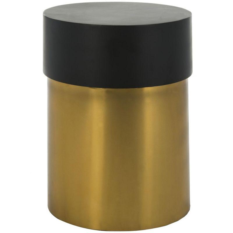 Solstice Round Side Table - ACC3201A - Black/Gold - Safavieh