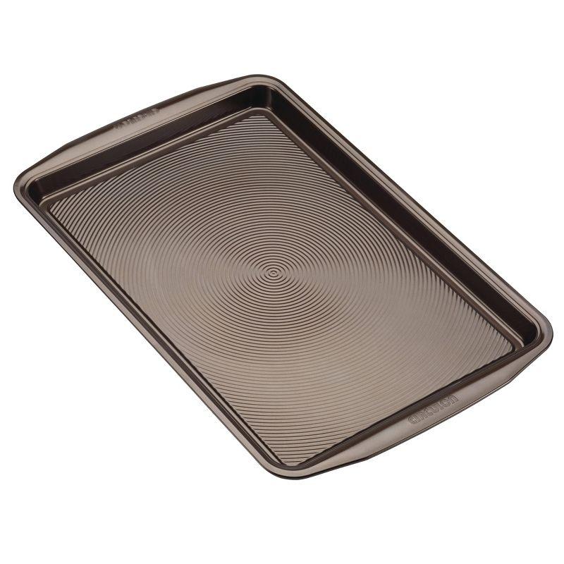 Circulon Nonstick Cookie Sheet Set Chocolate Brown: Steel Baking Pan, Even-Heating, Dishwasher & Oven Safe, 16.5"x12.1"