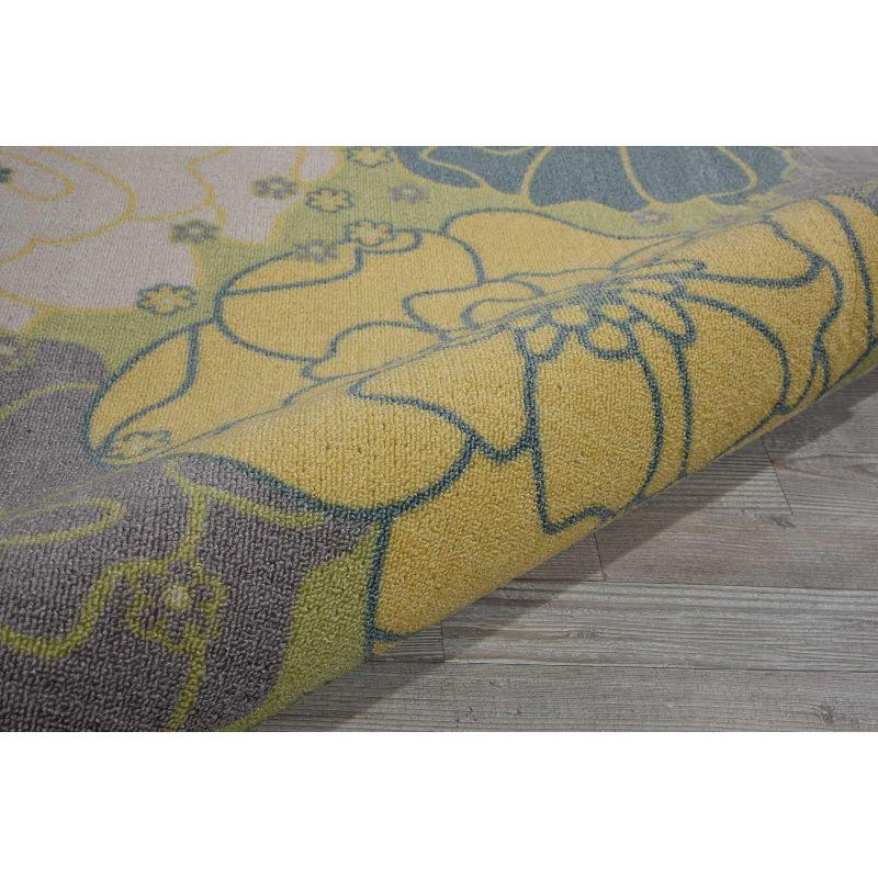Nourison Home & Garden Green Indoor/Outdoor Area Rug RS021 5'3" x 5'3"