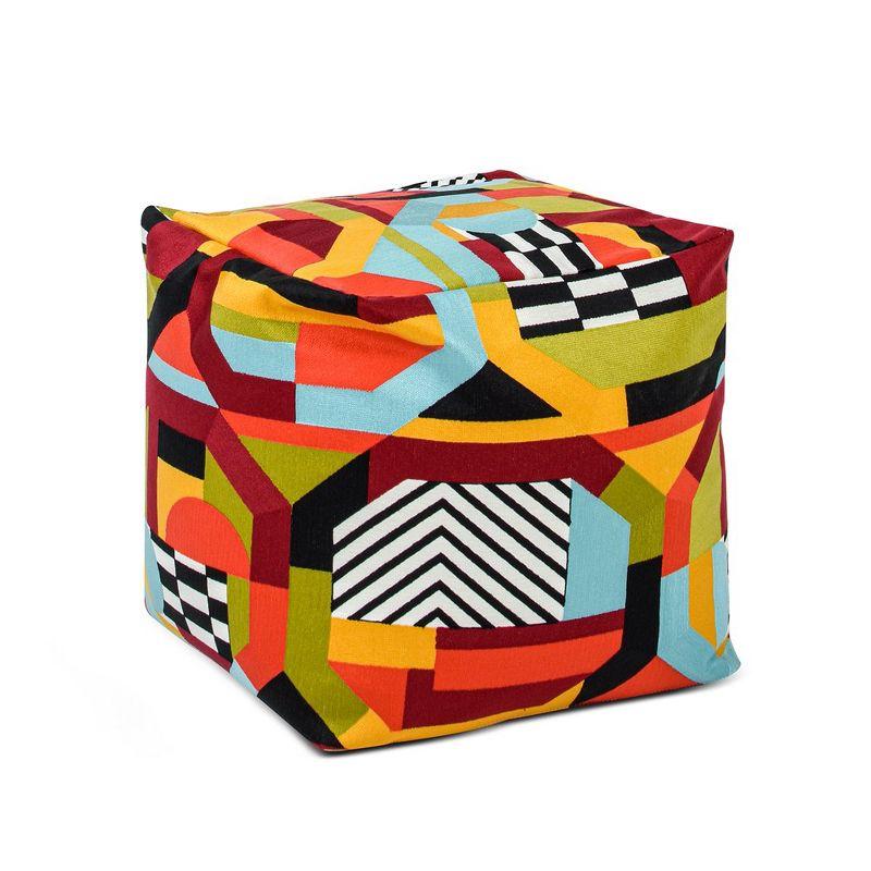 Jennifer Taylor Home Pouf 23" Luxury Oversized Bean Bag Cube Ottoman