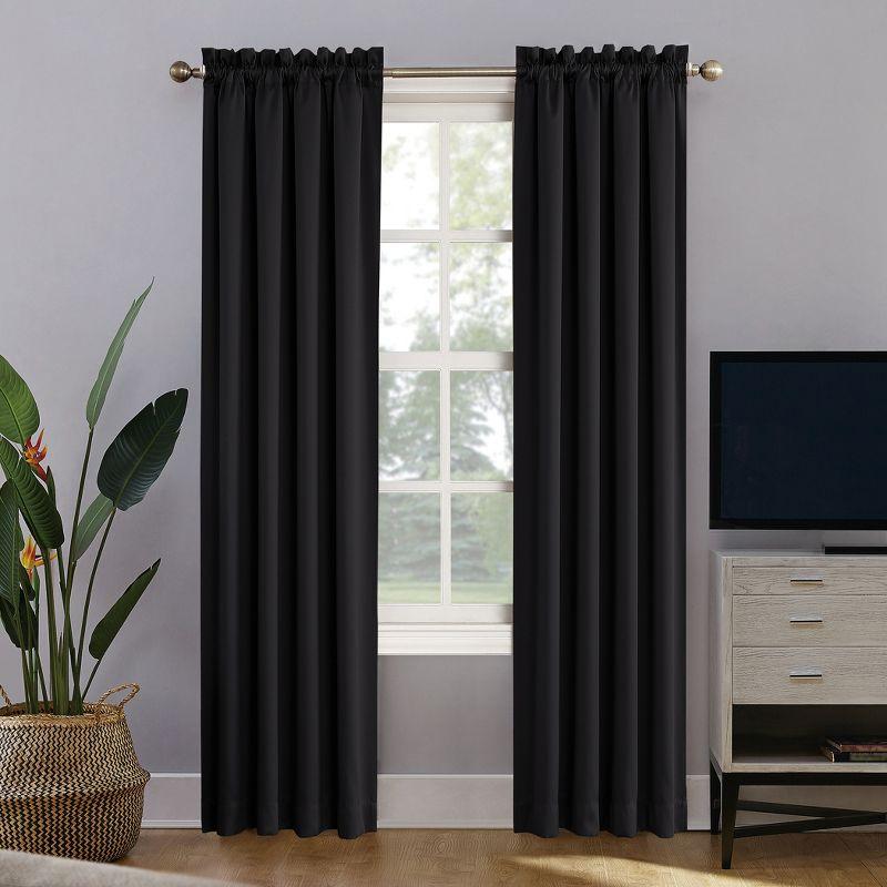 Sun Zero Blackout Oslo Theater Grade Rod Pocket Curtain Panel