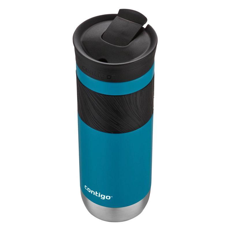 Contigo Byron 2.0 20oz Stainless Steel Travel Mug with SNAPSEAL Lid and Grip Juniper: Insulated Coffee Cup for Travel