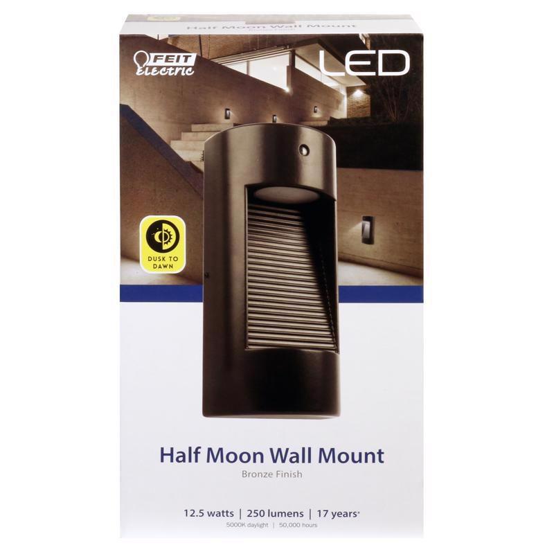 Bronze Half Moon LED Outdoor Security Light